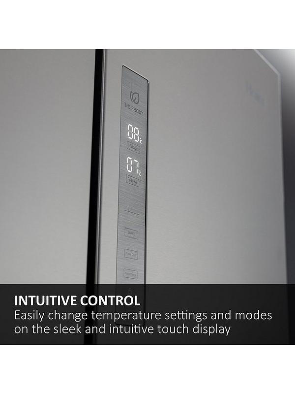 Haier Cube 83 HCR3818ENMG Total No Frost American Fridge Freezer, E-Rated - Inox - Image 5